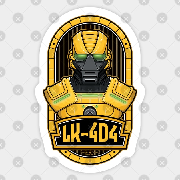 LK-4D4 Sticker by vecturo